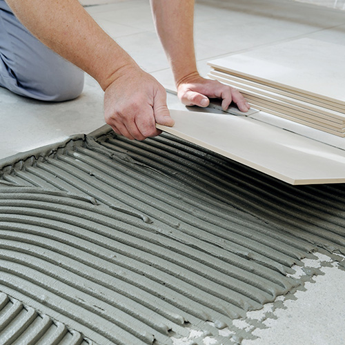 tile floor installation on a bathroom nashua nh